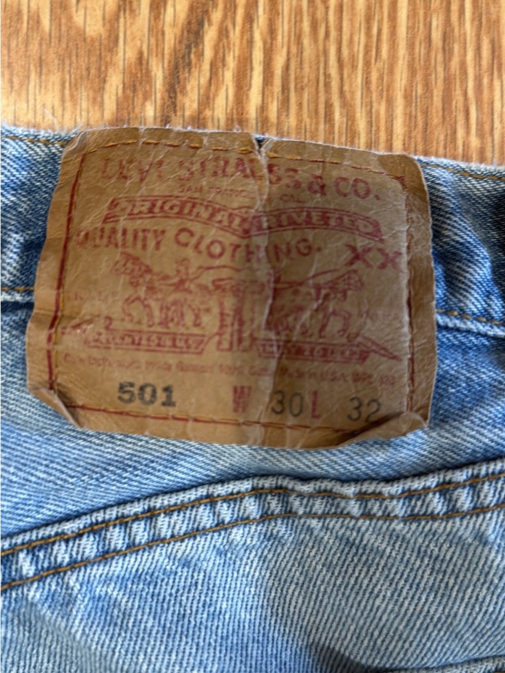 Vintage 501 Levi's Straight-Leg Jeans - Picture 5 of 5